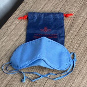 🐼 3/$25 NWOT Vintage Blue Sleep Mask with Pouch from Royal Air Maroc